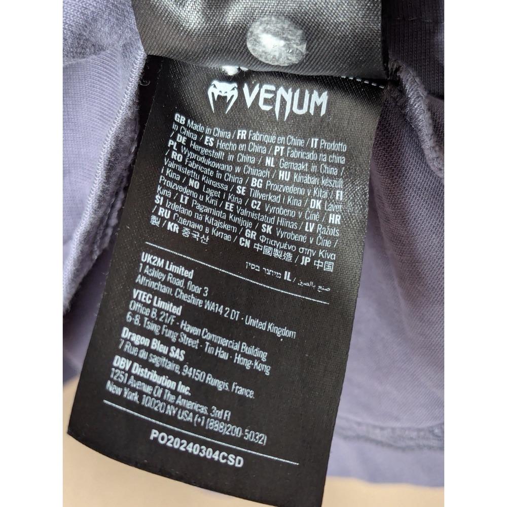 Venum Silent Power T-Shirt Mens XL Grey Charcoal Tonal Embroidered Logo Sport - Picture 16 of 16